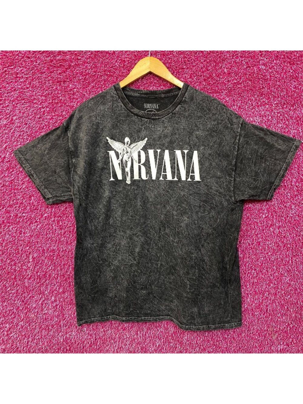 Nirvana In Utero Album Cover Graphic Mineral Wash T-shirt XL